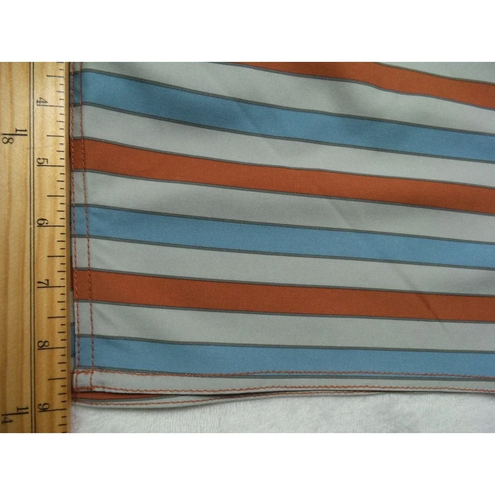 Captain‎ Fin Shorts Mens Size 32 Orange Blue Striped Stretch Boardshorts NWT